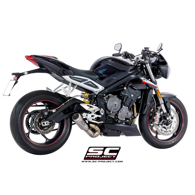SC-Project Uitlaat CR-T | Zilver | Triumph 765 Street Triple
