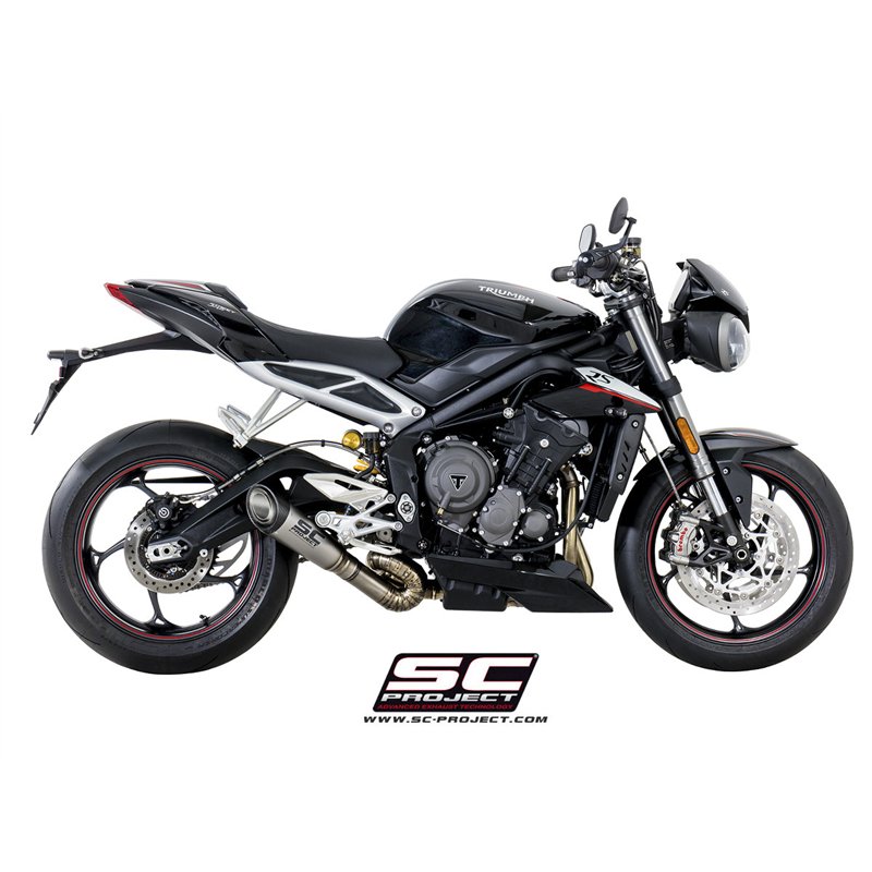SC-Project Uitlaat S1 | Zilver | Triumph 765 Street Triple