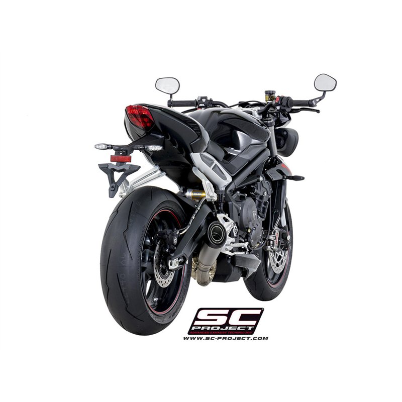 SC-Project Uitlaat S1 | Zilver | Triumph 765 Street Triple