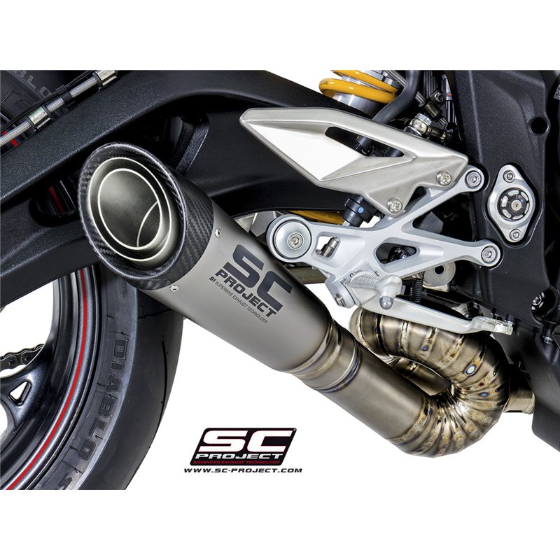 SC-Project Uitlaat S1 | Zilver | Triumph 765 Street Triple