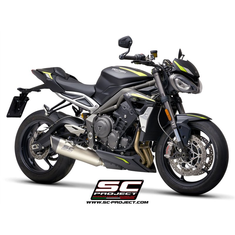 SC-Project Exhaust SC1-R | Silver | Triumph 765 Street Triple