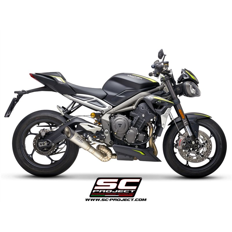 SC-Project Uitlaat S1 | Zilver | Triumph 765 Street Triple