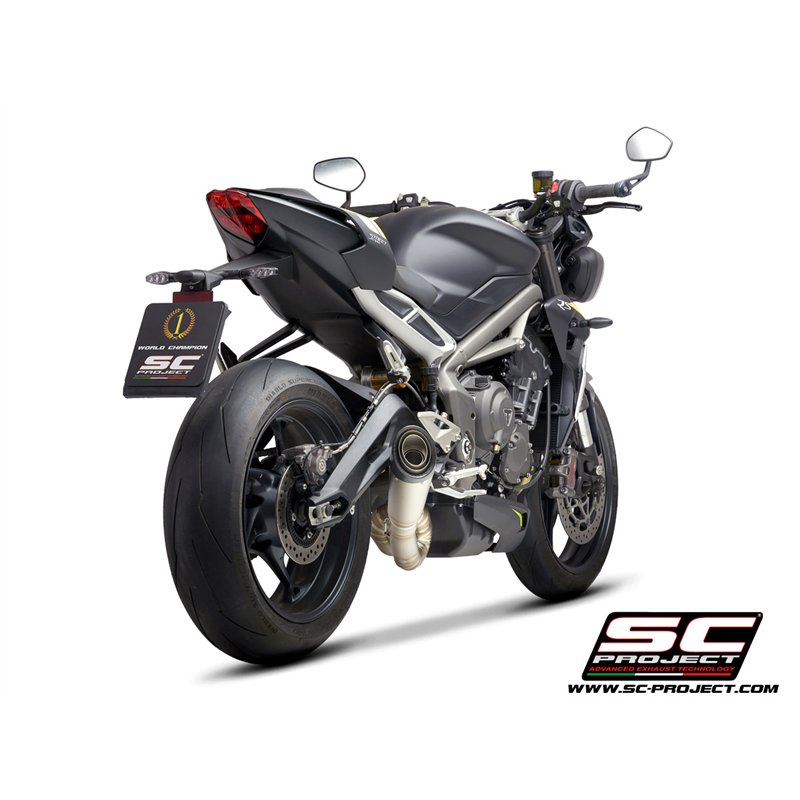 SC-Project Uitlaat S1 | Zilver | Triumph 765 Street Triple