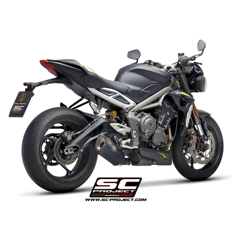 SC-Project Exhaust SC1-R | Black | Triumph 660 Street Triple S