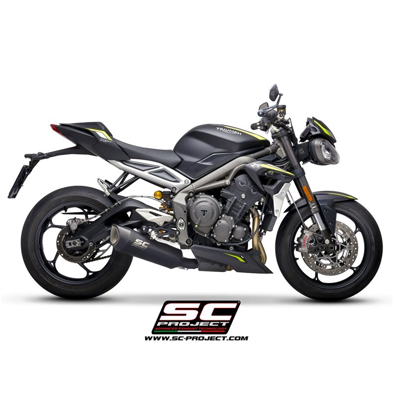 SC-Project Uitlaat SC1-R | Zwart | Triumph 660 Street Triple S