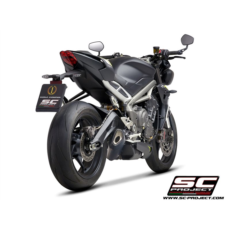 SC-Project Exhaust SC1-R | Black | Triumph 660 Street Triple S