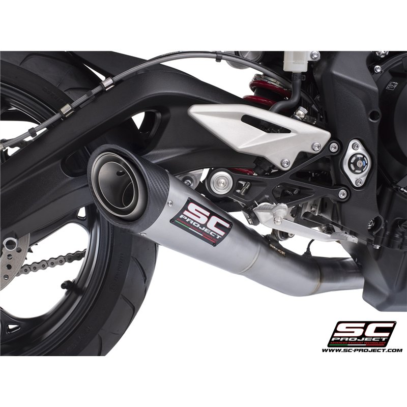 SC-Project Uitlaatsysteem 3-1 S1 | Zilver | Triumph 765 Street Triple