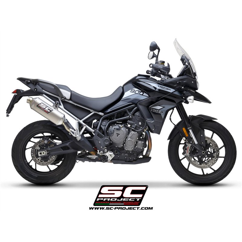 SC-Project Exhaust Rally Raid | Silver | Triumph 850 Tiger
