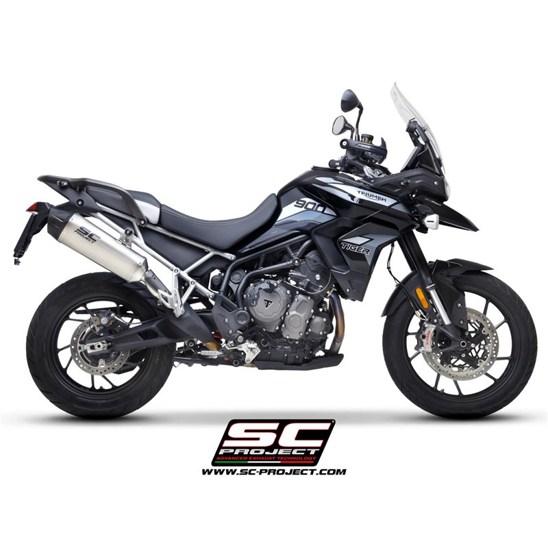 SC-Project Exhaust X-Plorer II | Silver | Triumph 850 Tiger