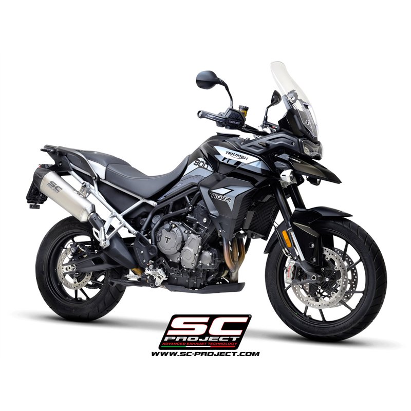 SC-Project Exhaust X-Plorer II | Silver | Triumph 850 Tiger