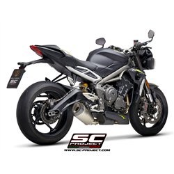 SC-Project Exhaust SC1-R | Silver | Triumph 660 Street Triple S