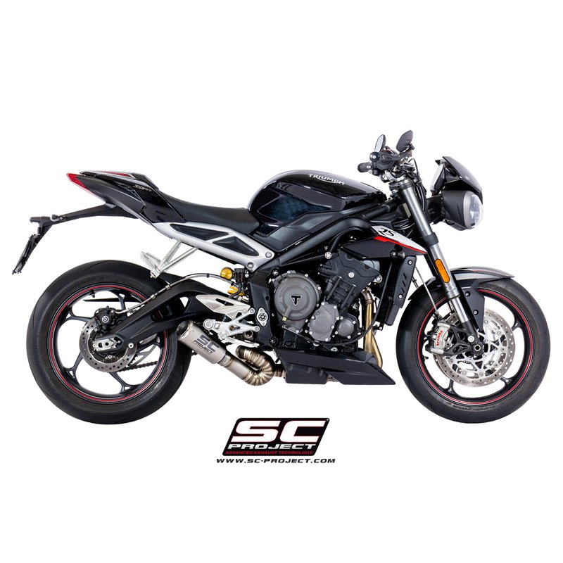 SC-Project Exhaust CR-T | Silver | Triumph 660 Street Triple S