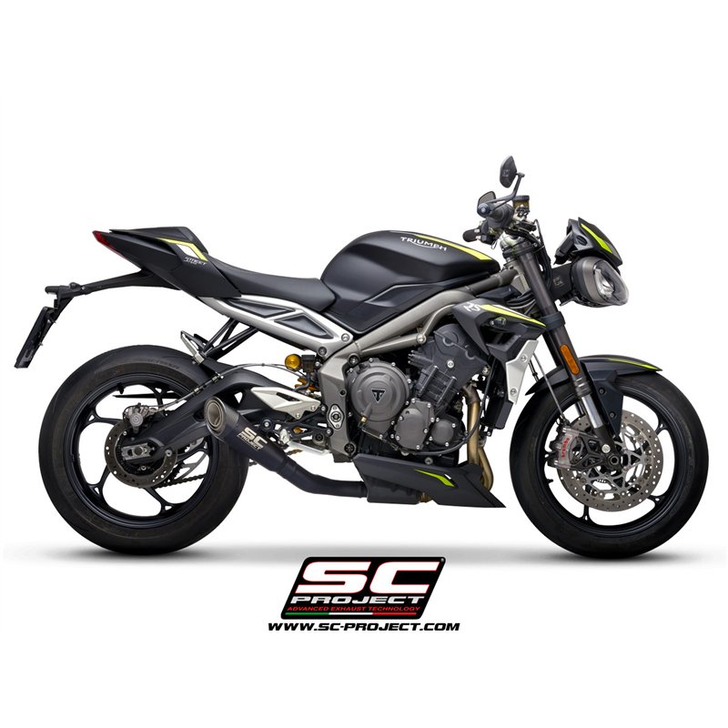 SC-Project Uitlaat S1 | Zwart | Triumph 660 Street Triple S