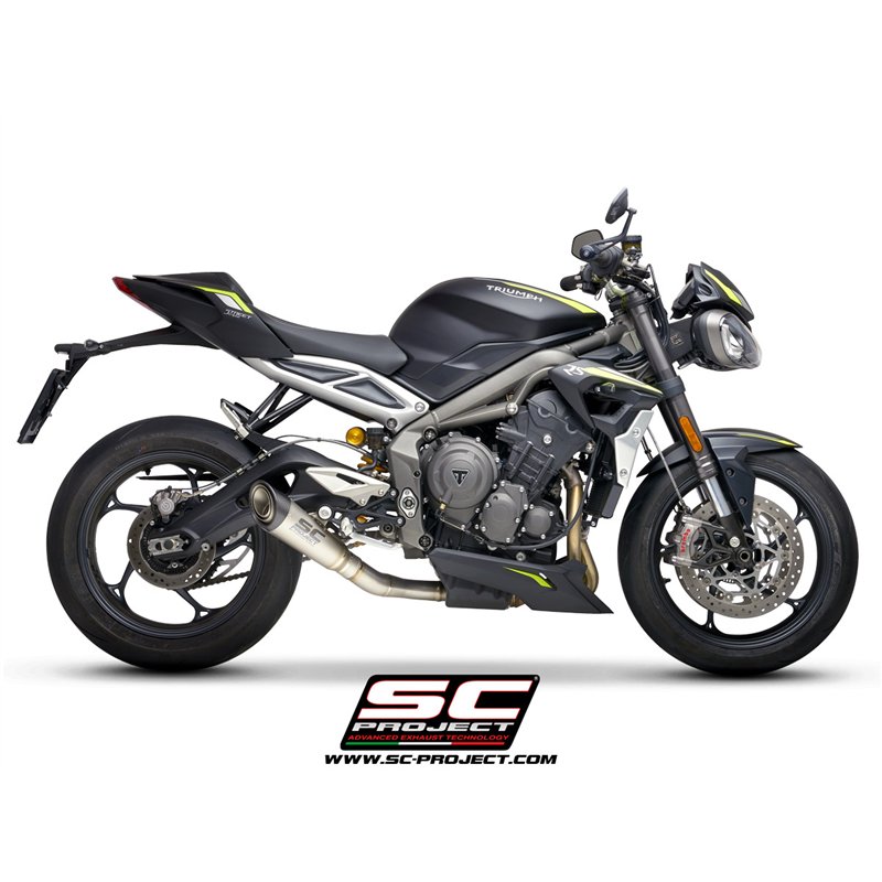 SC-Project Uitlaat S1 | Zilver | Triumph 660 Street Triple S