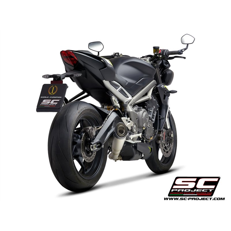 SC-Project Uitlaat S1 | Zilver | Triumph 660 Street Triple S