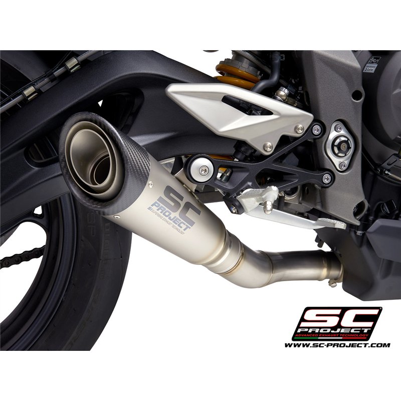 SC-Project Uitlaat S1 | Zilver | Triumph 660 Street Triple S