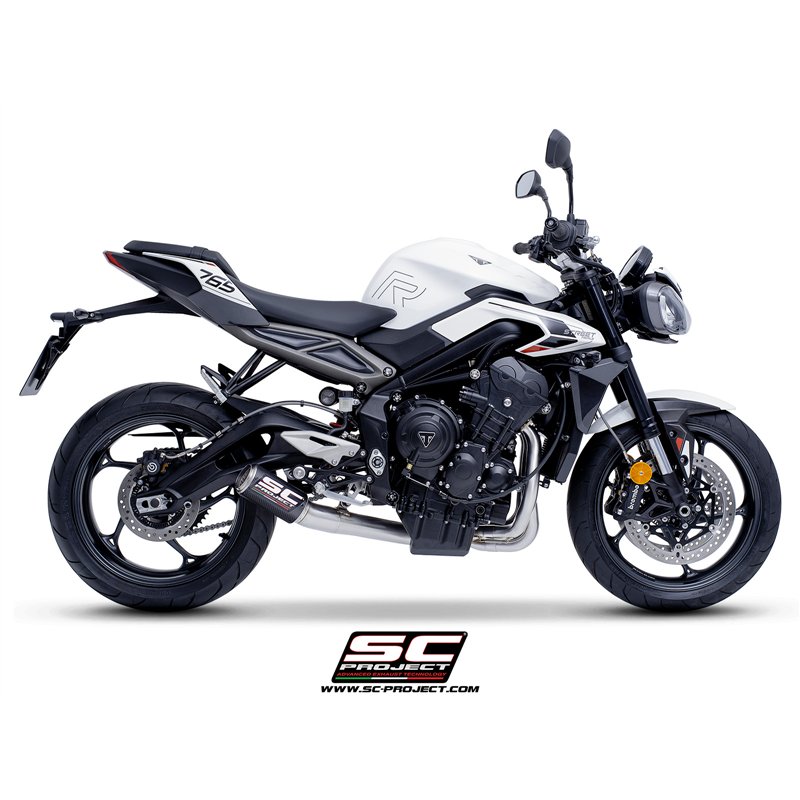 SC-Project Exhaust System 3-1 CR-T Mesh | Carbon | Triumph 765 Street Triple