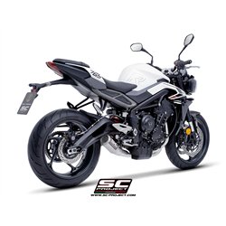 SC-Project Exhaust System 3-1 CR-T Mesh | Silver | Triumph 765 Street Triple