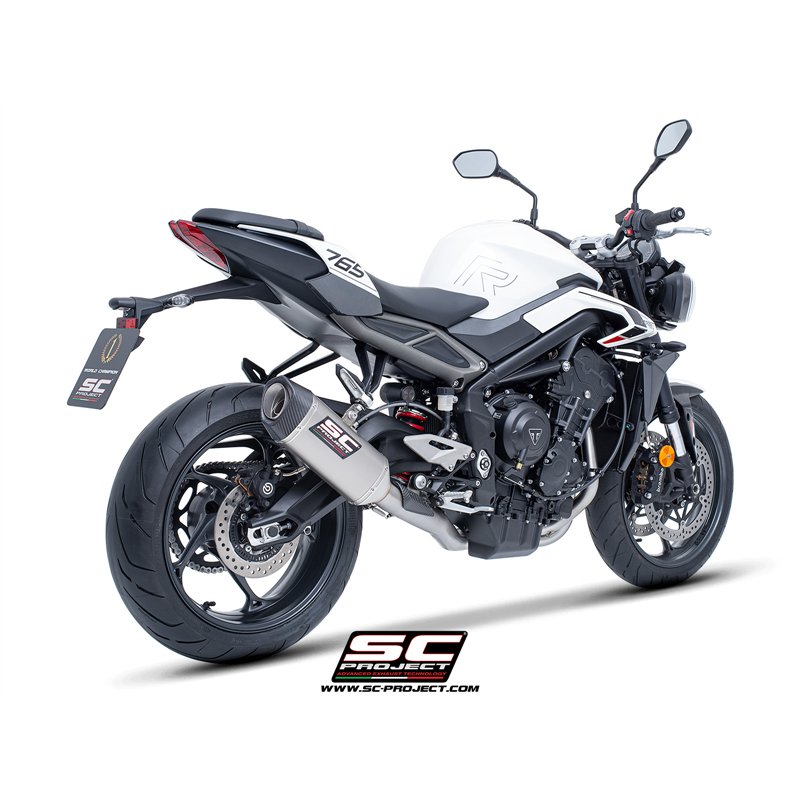 SC-Project Exhaust System 3-1 SC1-S | Silver | Triumph 765 Street Triple