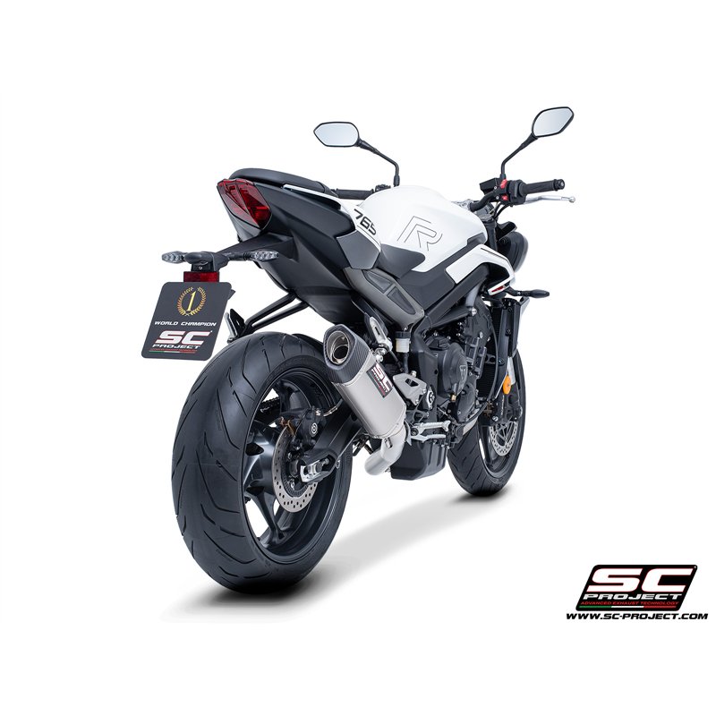 SC-Project Exhaust System 3-1 SC1-S | Silver | Triumph 765 Street Triple