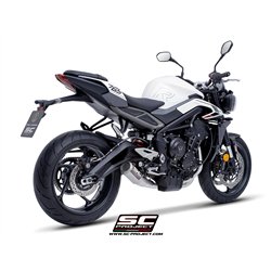 SC-Project Exhaust System 3-1 CR-T Mesh | Silver | Triumph 765 Street Triple