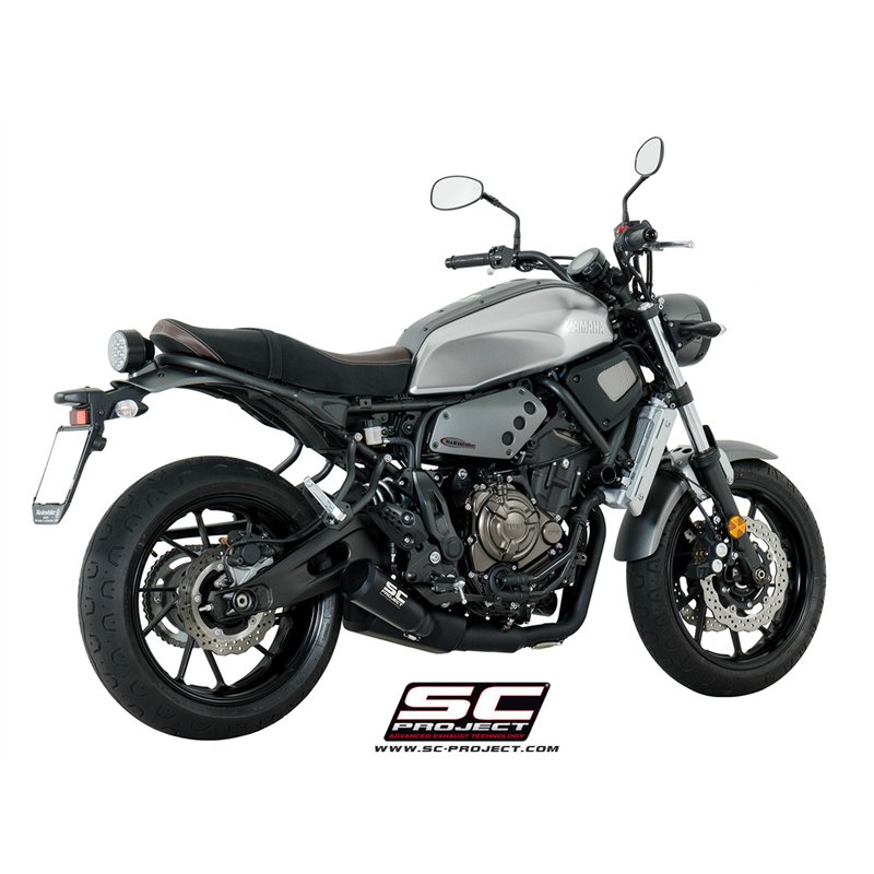 SC-Project Exhaust System 2-1 70s | Black | Yamaha XSR700