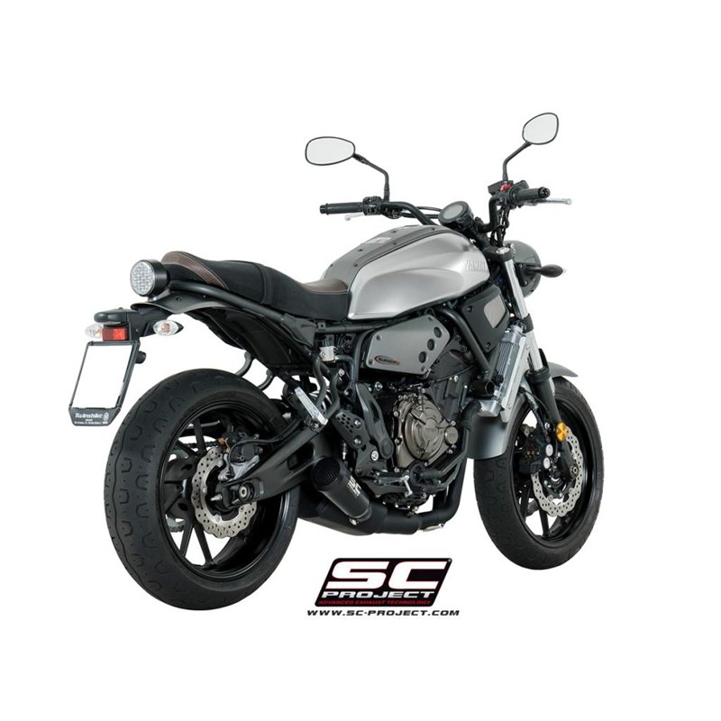 SC-Project Exhaust System 2-1 70s | Black | Yamaha XSR700
