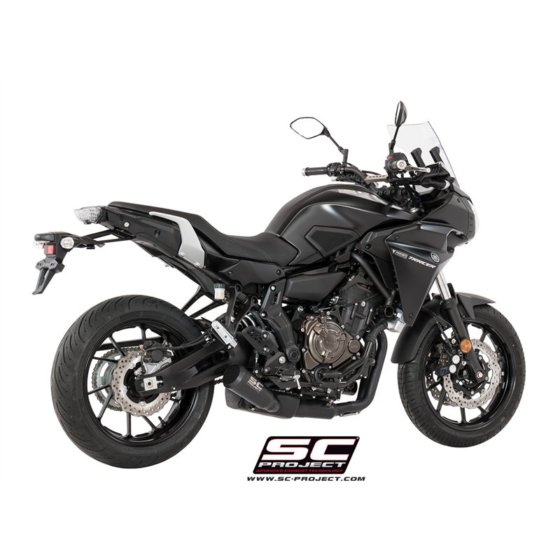SC-Project Exhaust System 2-1 70s | Black | Yamaha 700 Tracer