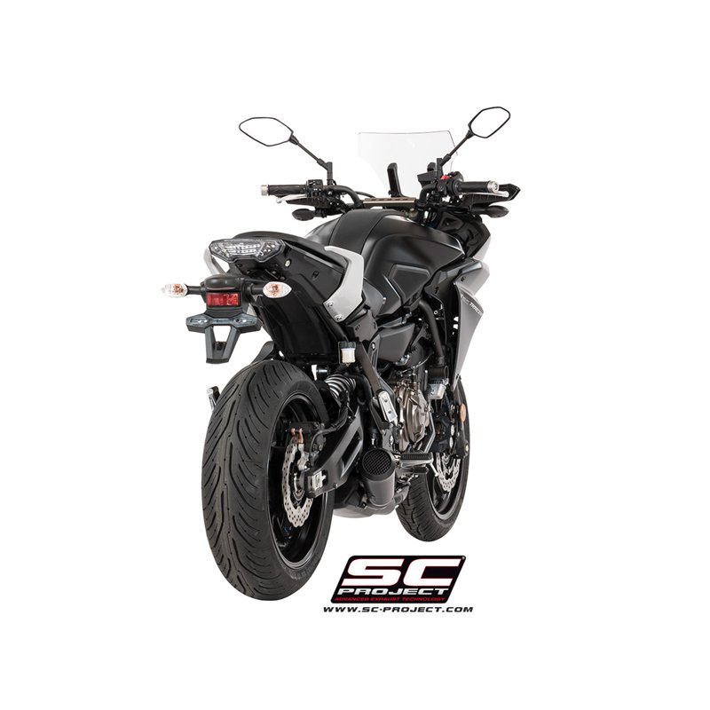 SC-Project Exhaust System 2-1 70s | Black | Yamaha 700 Tracer
