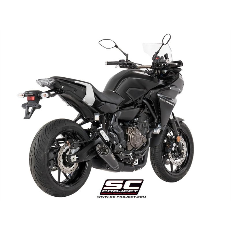 SC-Project Exhaust System 2-1 S1 | Black | Yamaha 700 Tracer