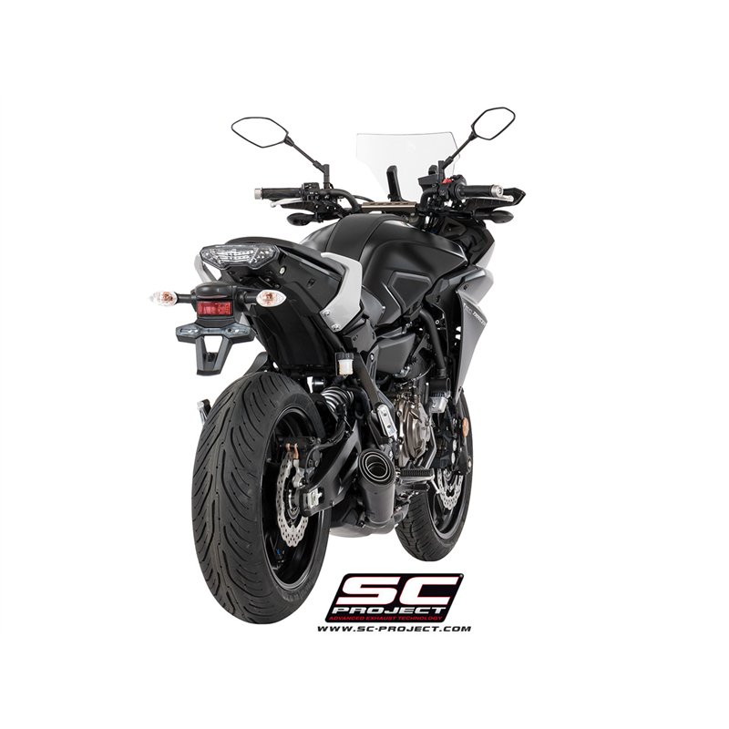 SC-Project Exhaust System 2-1 S1 | Black | Yamaha 700 Tracer