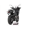 SC-Project Uitlaatsysteem 2-1 S1 | Zwart | Yamaha 700 Tracer