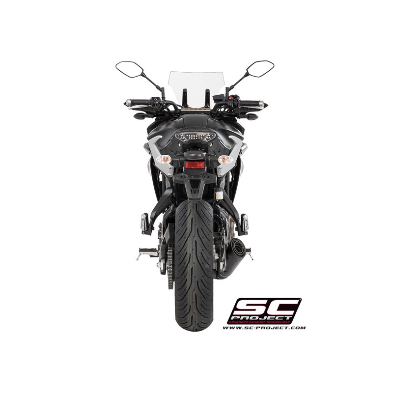 SC-Project Exhaust System 2-1 S1 | Black | Yamaha 700 Tracer