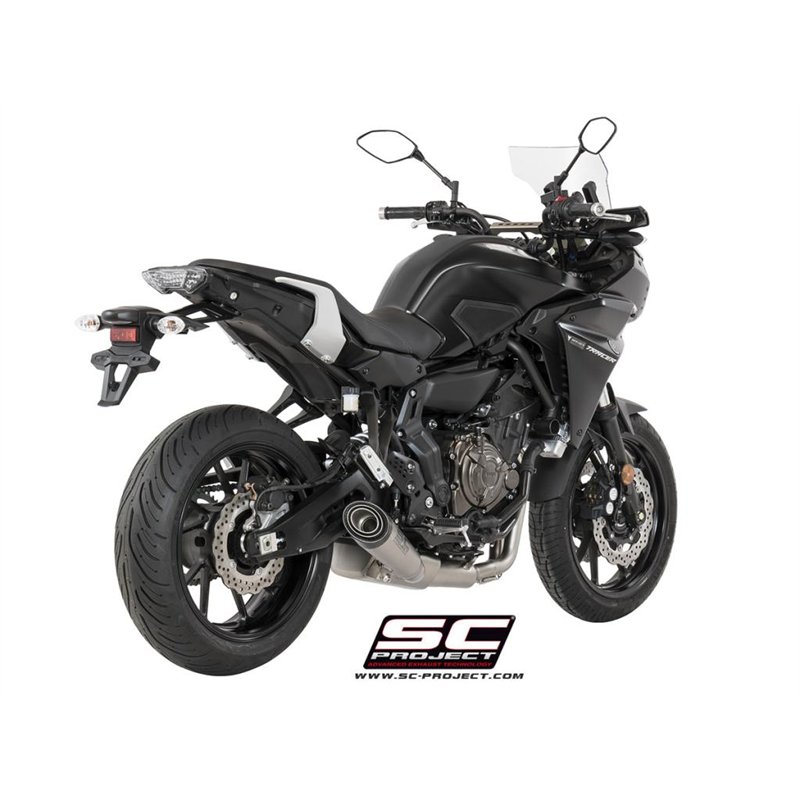 SC-Project Exhaust System 2-1 S1 | Silver | Yamaha 700 Tracer