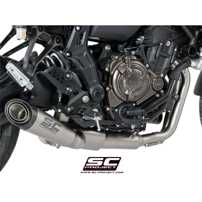 SC-Project Exhaust System 2-1 S1 | Silver | Yamaha 700 Tracer