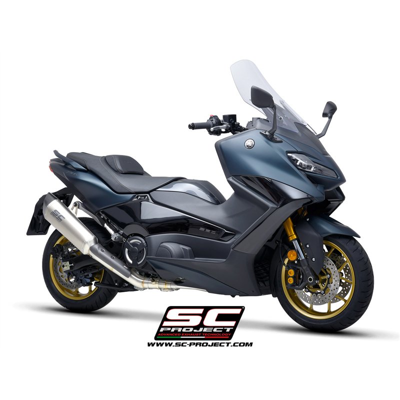 SC-Project Exhaust System 2-1 SC1-R | Silver | Yamaha 560 T-Max