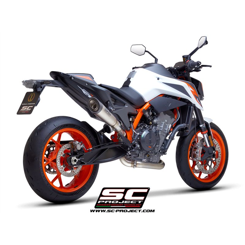 SC-Project Decat Linkpijp | Zilver | KTM 790 Duke