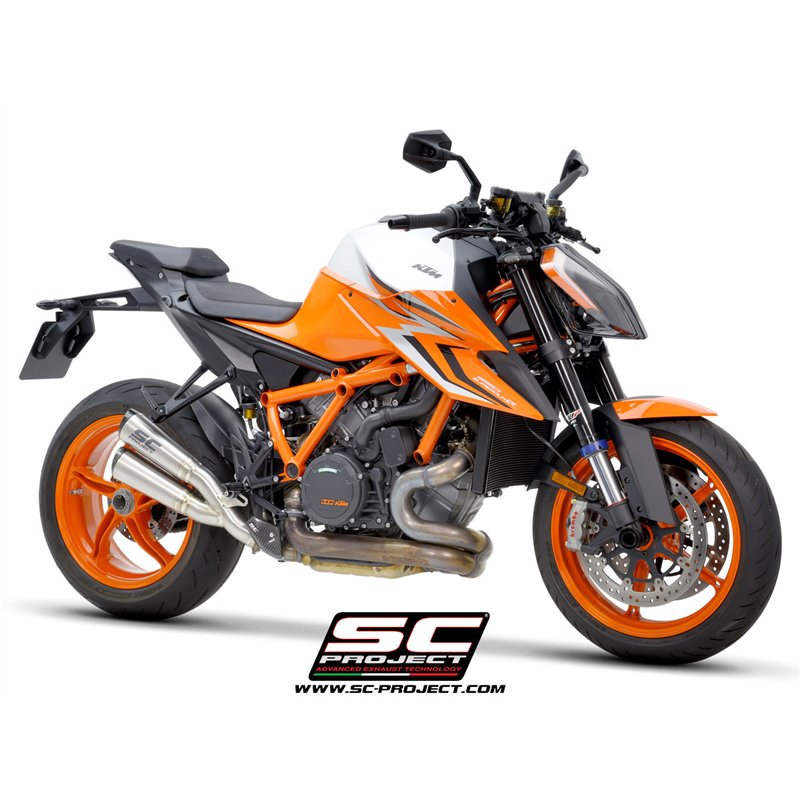 SC-Project Uitlaat S1-CNC Twin | Zilver | KTM 1290 Super Duke R