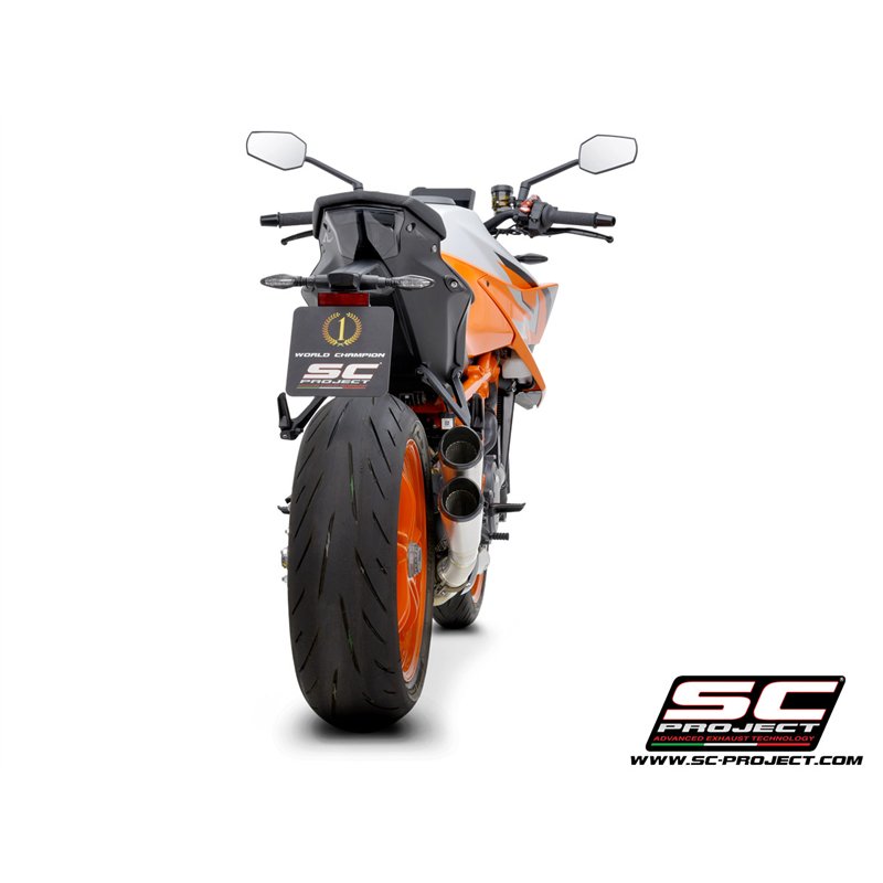 SC-Project Uitlaat S1-CNC Twin | Zilver | KTM 1290 Super Duke R