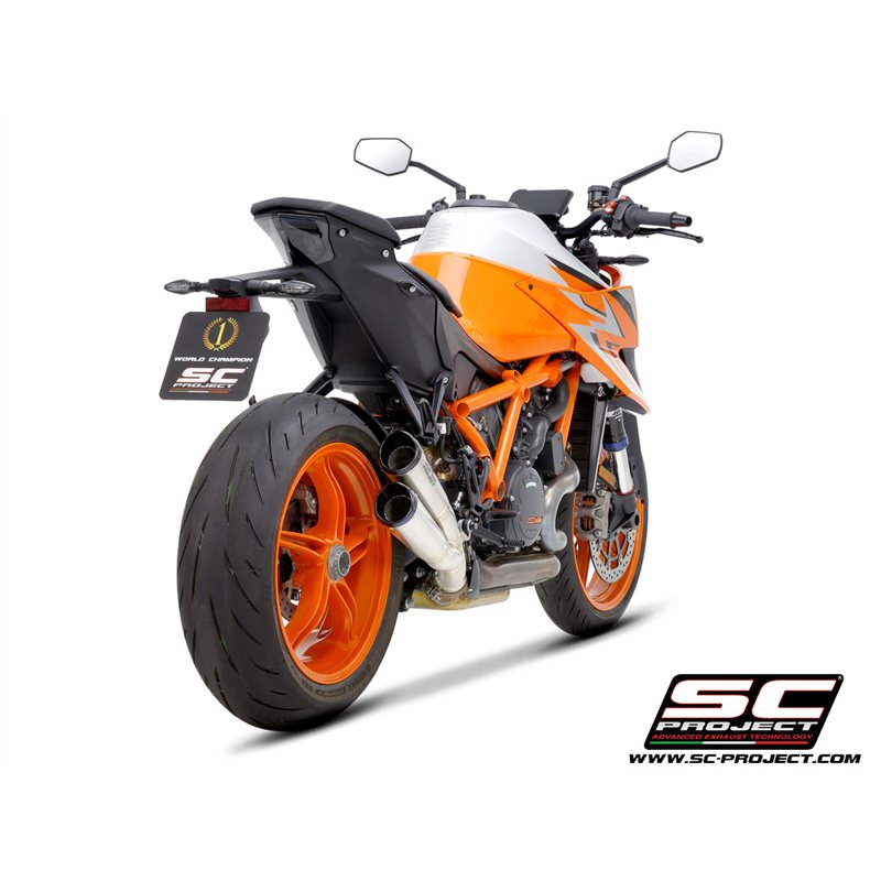 SC-Project Uitlaat S1-CNC Twin | Zilver | KTM 1290 Super Duke R