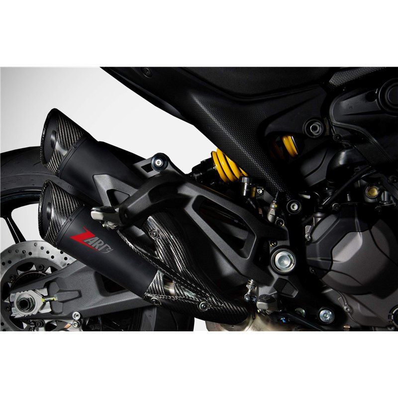 Zard Uitlaten RVS Zwart Ducati 937 Monster