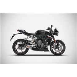 Zard Exhaust (Short) Titanium Silver Triumph 765 Street Triple