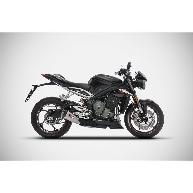 Zard Exhaust (Short) Titanium Silver Triumph 765 Street Triple