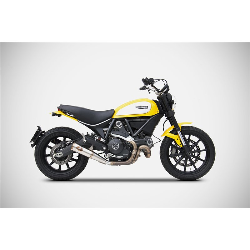 Zard Uitlaat Zuma (Laag) RVS Zilver Ducati 800 Scrambler