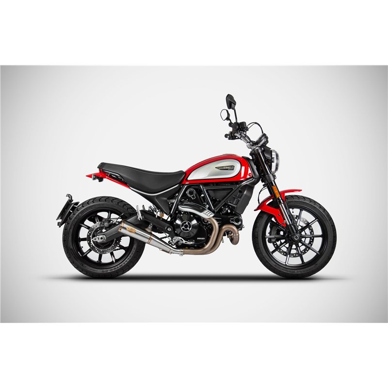 Zard Exhaust Zuma Stainless Steel Silver Ducati 800 Scrambler