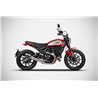 Zard Exhaust Zuma Stainless Steel Silver Ducati 800 Scrambler