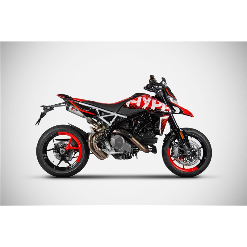 Zard Exhausts GT Stainless Steel Silver Ducati 950 Hypermotard