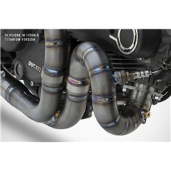 Zard Downpipes (Zard/OEM) Stainless Steel Silver Ducati 800 Scrambler