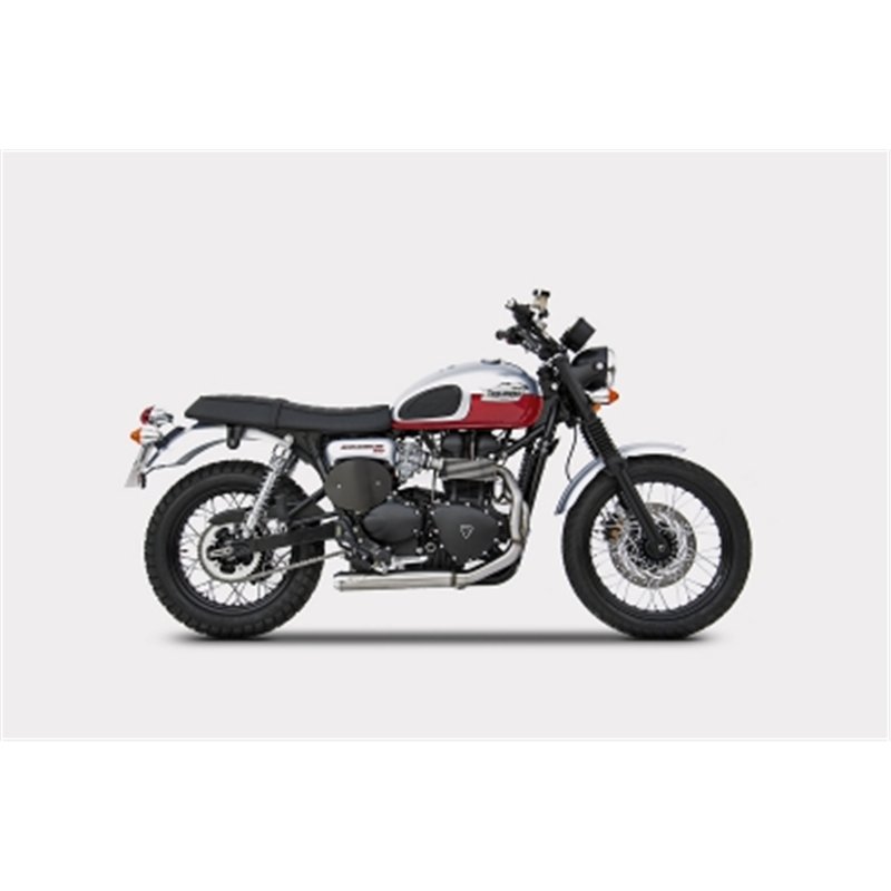 Zard Uitlaatsysteem Cross RVS Zilver Triumph 865 Scrambler