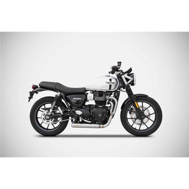 Zard Uitlaatsysteem Cross RVS Zilver Triumph 900 Speed Twin